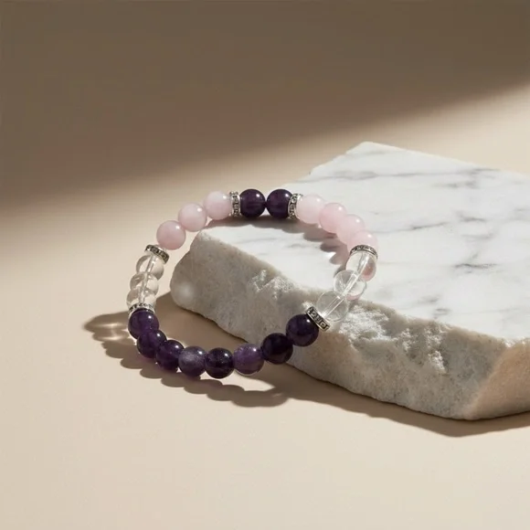 Purple Harmony Gemstone Bracelet – Love, Calm & Gentle Energy - Picture 2 of 3